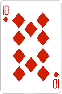 Ten of Diamonds playing card