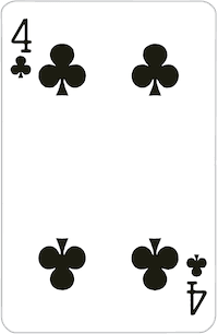 Four of Clubs playing card