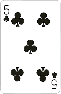 Five of Clubs playing card