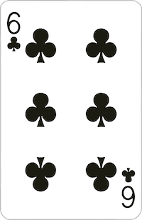 Six of Clubs playing card