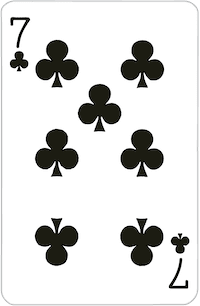 Seven of Clubs playing card