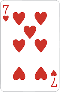 Seven of Hearts playing card