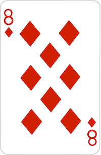 Eight of Diamonds playing card