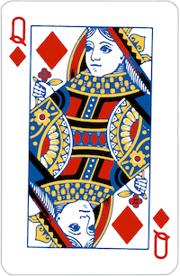 Queen of Diamonds playing card